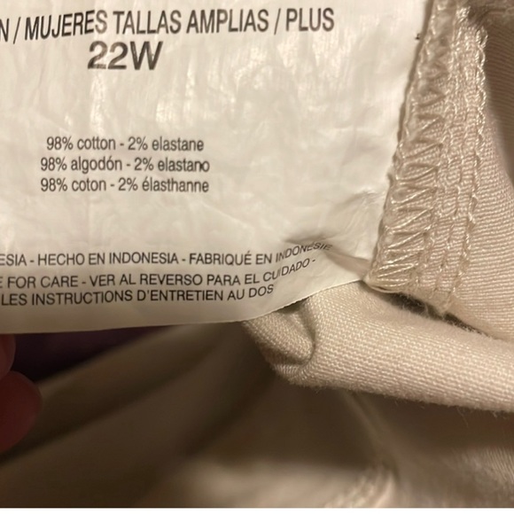 Gloria Vanderbilt Pull On Capris Beige 22W NWT - Picture 9 of 10